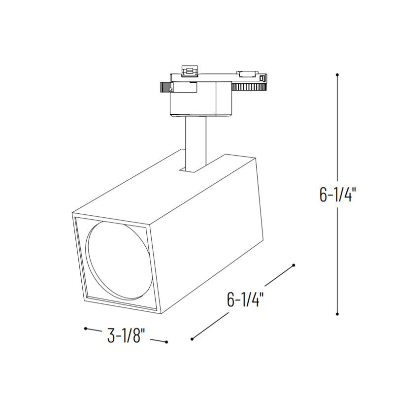 Nora NTE-85433 Jason 38W Square LED Track Head