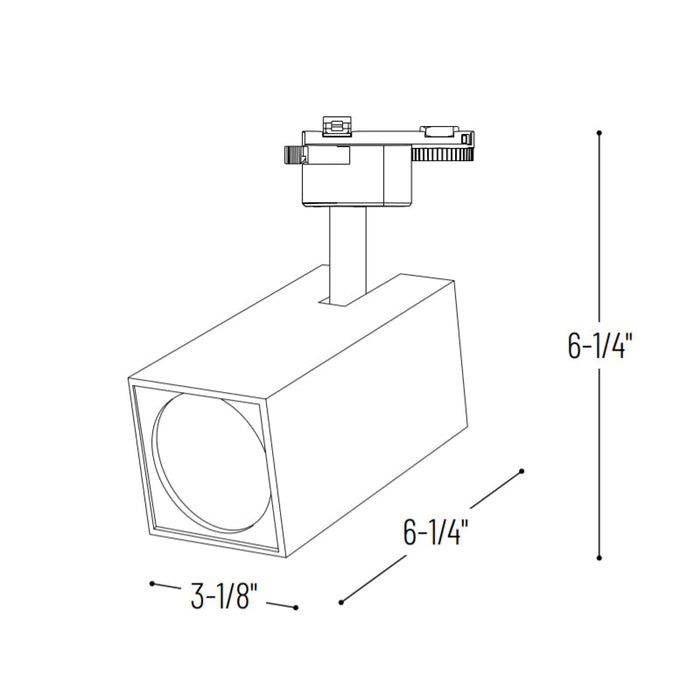 Nora NTE-85433 Jason 38W Square LED Track Head