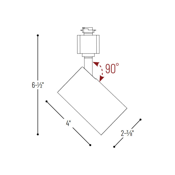 Nora NTE-864 MAX Mini 13W LED Track Head, 120V, 1000 lm
