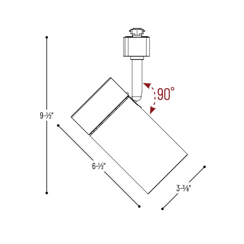Nora NTE-865 MAX 25W LED Track Head, 120V, 2450 lm, J Style