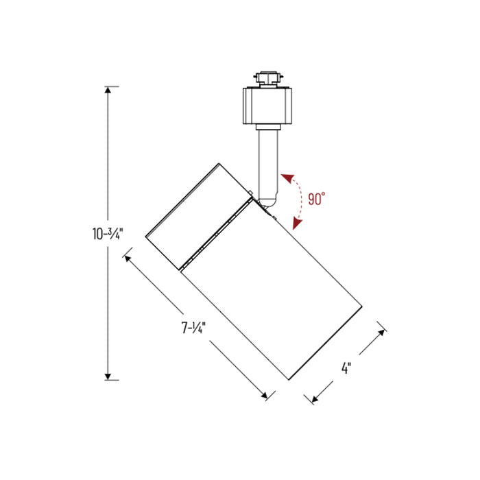 Nora NTE-866 MAX XL 38W LED Track Head, 120V, 3650 lm, J Style