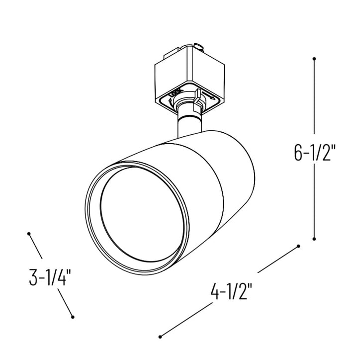 Nora NTE-875 MAC XL 18W LED Track Head, 120V, L-Style
