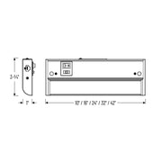 Nora NUDA-42TW 42" Adjustable LEDUR Under Cabinet w/ USB Port, 120V, 5CCT Selectable