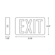 Nora NX-605-LED/G/2F Die-Cast LED Exit Signs with Battery Backup,  6" Green Letters, Double Faces, Black Housing