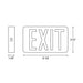 Nora NX-605-LED/G/2F Die-Cast LED Exit Signs with Battery Backup,  6" Green Letters, Double Faces, Black Housing