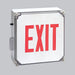 Nora NX-607-LED/R Die-Cast LED Wet Location Exit Signs with Battery Backup, Red Letters, White Housing