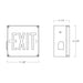 Nora NX-607-LED/R Die-Cast LED Wet Location Exit Signs with Battery Backup, Red Letters, White Housing