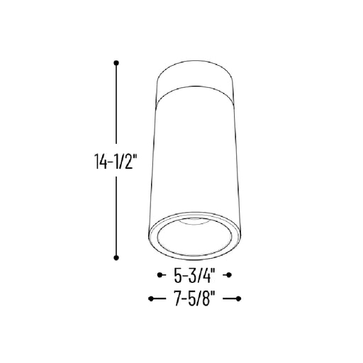 NYLD-6C 6" LED Cobalt Cylinder, Cable Mount, 1000lm, Black Finish