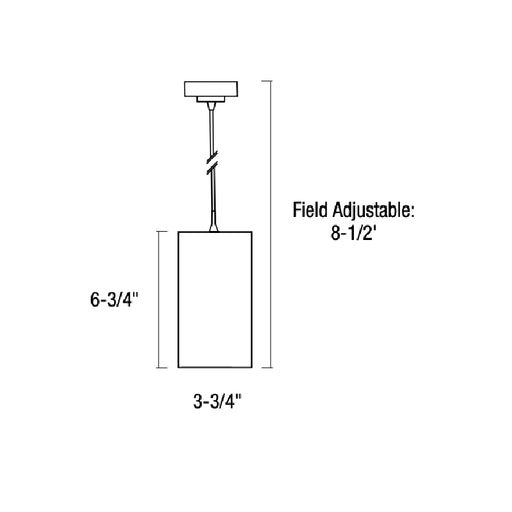 NYLM-3C iLENE 3" Mini Cylinder LED Pendant, 120/277V, 3000K, White Finish