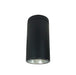 Nora NYLS3-6S Sapphire III 6" 58W LED Cylinder, 5500 lm, Surface Mount, 120V - Diffused Clear/Black/Black