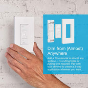 Lutron P-DIM-3WAY Caseta Smart Lighting Single-pole/3-way Smart Compatible LED Decorator Light Dimmer Kit with Wall Plate