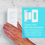 Lutron P-PKG1WS Caseta Smart Lighting 5-amp Single-pole/3-way Tap Master Smart Compatible Light Switch with Wall Plate