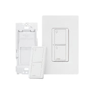 Lutron P-PKG1WS Caseta Smart Lighting 5-amp Single-pole/3-way Tap Master Smart Compatible Light Switch with Wall Plate