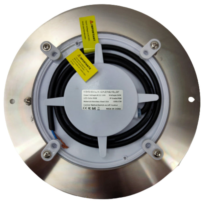 ABBA PL54 54W 12V LED 2 Wire Pool Light, RGB