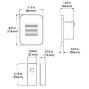 NICOR PRMC PrimeChime Plus 2 Mini Wireless Video Compatible Door Chime Kit