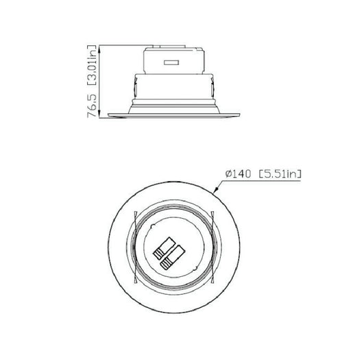 Elite REL431 4" LED Retrofit Lensed Baffle, 3 Lumens & 5CCT Selectable