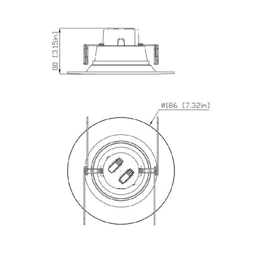 Elite REL631 6" LED Retrofit Lensed Baffle, Lumens & CCT Selectable