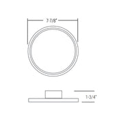Elite RL791 7" Round Slim Surface Mount, 3CCT Selectable, 900 Lumens, 120V
