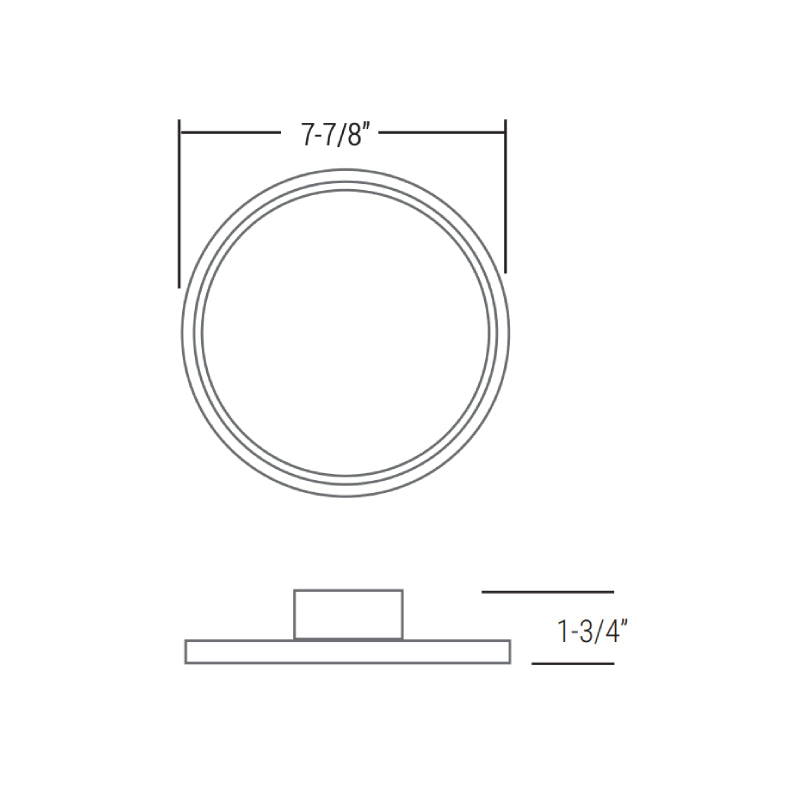 Elite RL791 7" Round Slim Surface Mount, 3CCT Selectable, 900 Lumens, 120V
