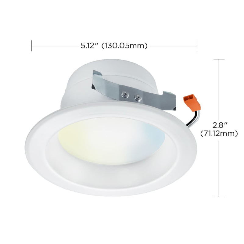 Satco S11259 4" 8.7W LED Recessed Downlight, Tunable White, 120V, 700lm