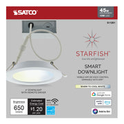 Satco S11261 4" 10W LED Direct Wire Downlight, Tunable White, 120V