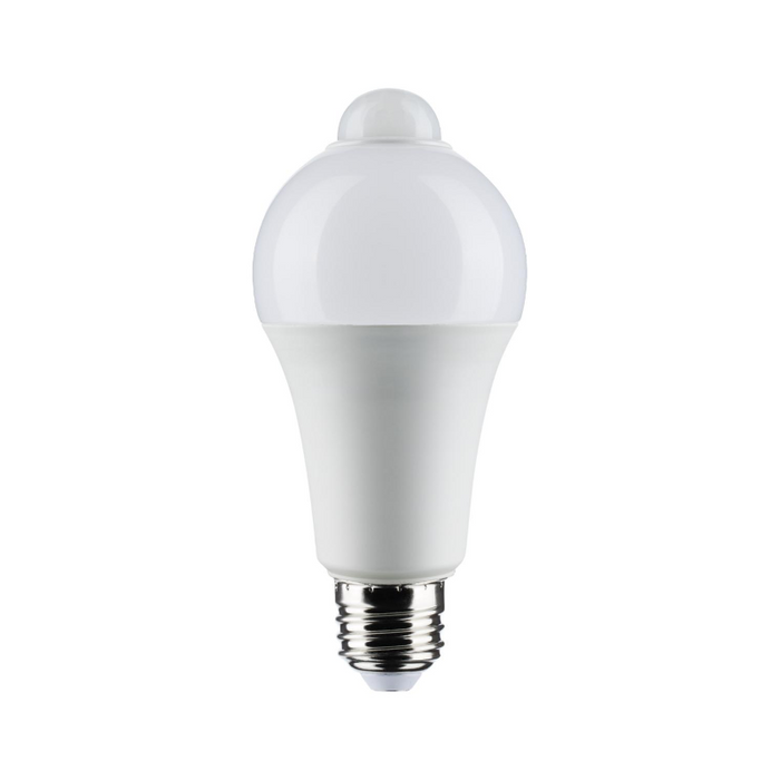 Satco S11445 12W A19 LED Bulb,PIR Sensor, 3000K, E26 Base, 120V, Non-Dimmable