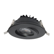 Satco S11619 4" 12W LED Direct Wire Gimbal Downlight, 3000K, Black Finish