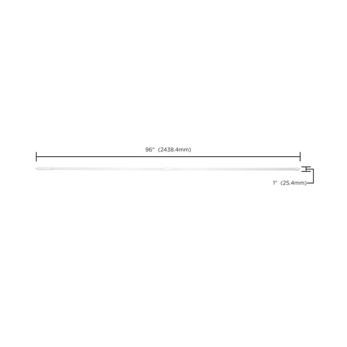 Satco S11757 8-ft 24W/32W/40W LED T8 Lamp, FA8 Base, 5CCT Selectable, Type B (Ballast Bypass), 2-Pack