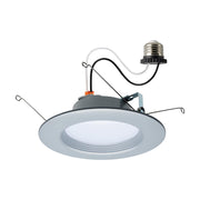 Satco S11836R1 6" Round 9W LED Downlight Retrofit, 5CCT Selectable, Brushed Nickel Finish