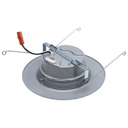 Satco S11836R1 6" Round 9W LED Downlight Retrofit, 5CCT Selectable, Brushed Nickel Finish