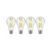 Satco S12443 12.5W A19 Dimmable LED Filament Bulb, E26 Base, 3000K, Clear, 4-Pack