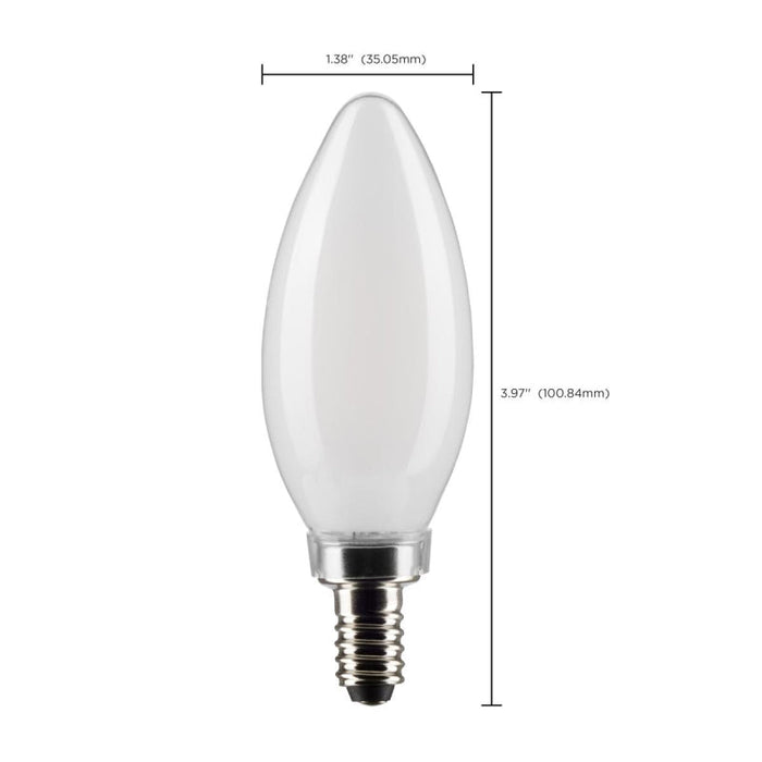 Satco S21279 5.5W B11 LED Filament Bulb, E12 Base, 3000K, Frost