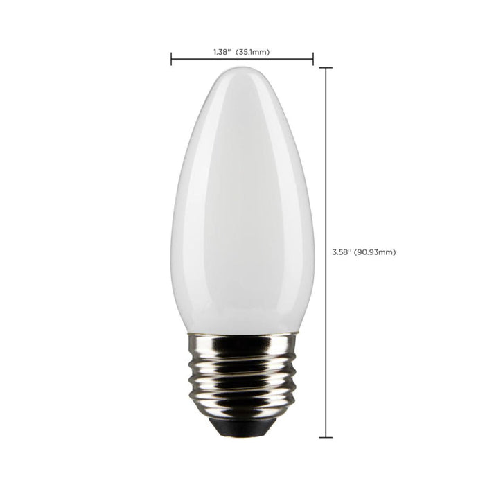 Satco S21293 5.5W B11 LED Filament Bulb, E26 Base, 4000K, Frost