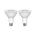 Satco S22218 8.5W PAR30LN LED Bulb, E26 Base, 3000K, 2-Pack