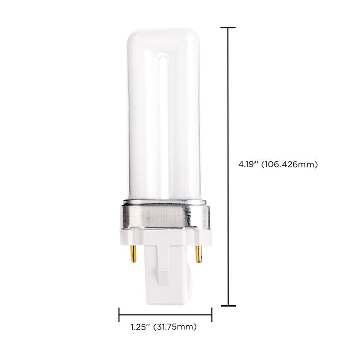 Satco S8300 5W Pin-Based Compact Fluorescent, 2700K, G23 Base