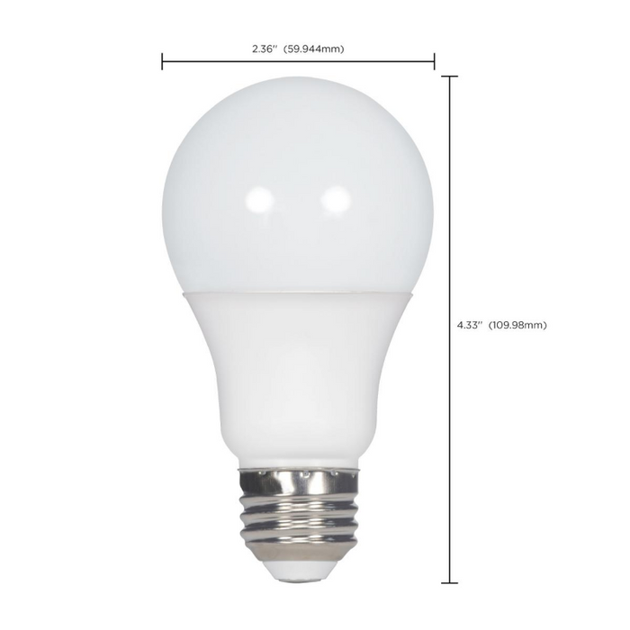 Satco S9704 10W A19 Dimmable LED Bulb, E26 Base, 3000K