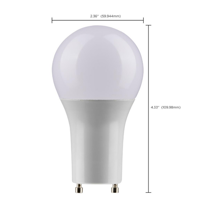 Satco S9707 10W A19 Dimmable LED Bulb, 2700K, GU24 Base