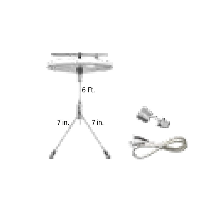 Westgate SCL-CSY1P ​​- Juego de toldo de suspensión individual ajustable de 1,8 m (1,8 m) con conectores de extremo en Y de doble ojo de cerradura y cable SJTW 18/5 en el lado de alimentación