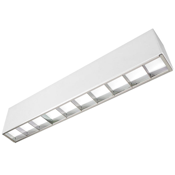 Luz lineal LED conectable Westgate SCX de 2 pies y 20 W, CCT, con rejilla