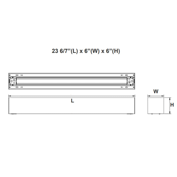 Westgate SCX6 2-ft 20W/25W/30W LED Superior Architectural Seamless Linear Light, CCT Adjustable