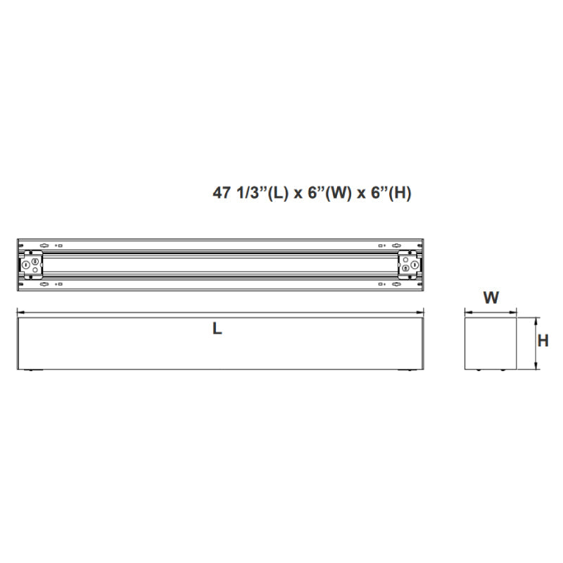 Luz LED lineal arquitectónica superior Westgate SCX6 de 1,2 m, 40 W/50 W/60 W, CCT ajustable