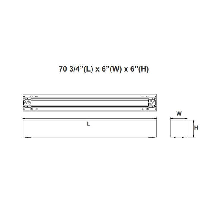 Westgate SCX6 6-ft 60W/75W/90W LED Superior Architectural Seamless Linear Light, CCT Adjustable