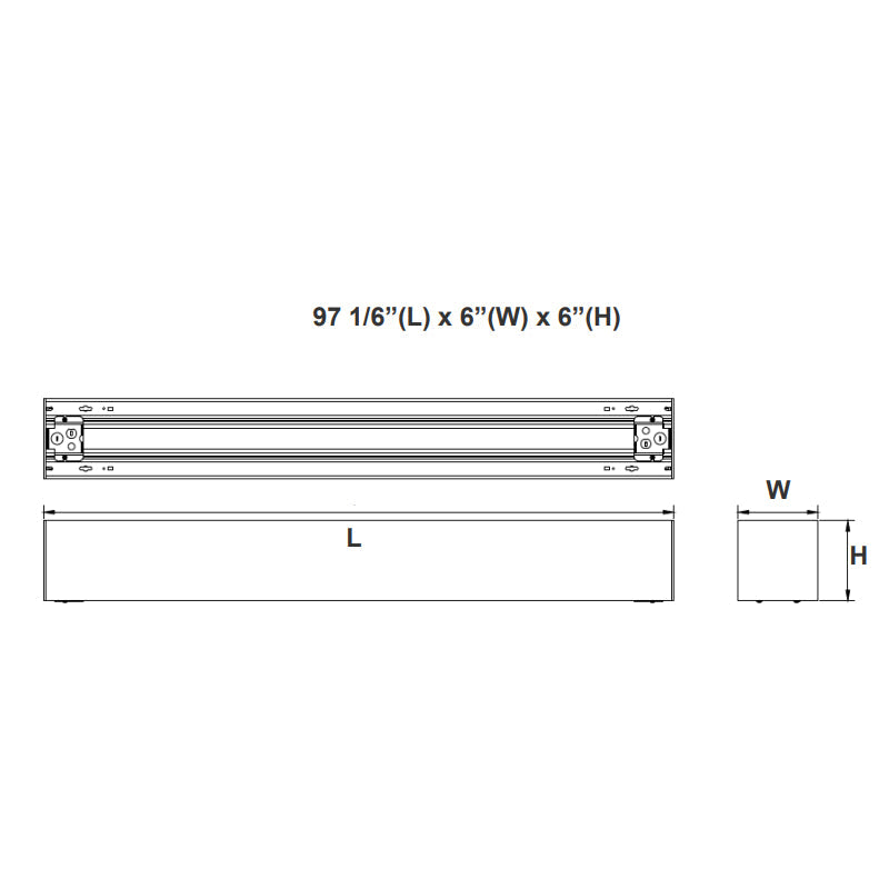 Luz LED lineal arquitectónica superior Westgate SCX6 de 2,4 m, 80 W/100 W/120 W, CCT ajustable
