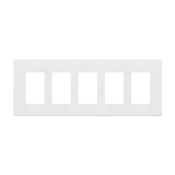 Enerlites SI8835-W 5-Gang Safety Cover Screwless Wall Plates