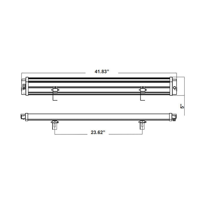 Westgate SOLS-PRO-4FT-50K 4-ft Pro Solar 10W LED Sign Light with Universal Mounting and Remote Control, 5000K, 1700 Lumens