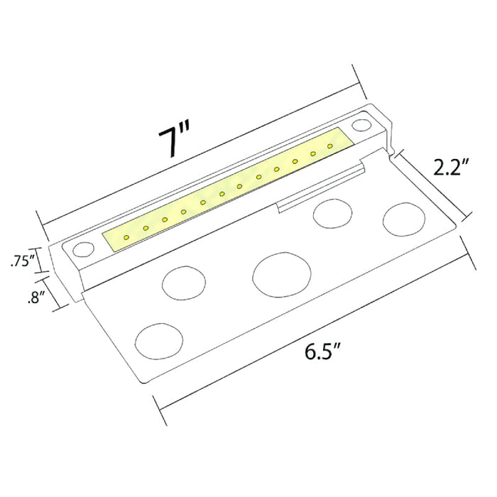 ABBA STB12 3W LED Brass Hardscape/Edge Light