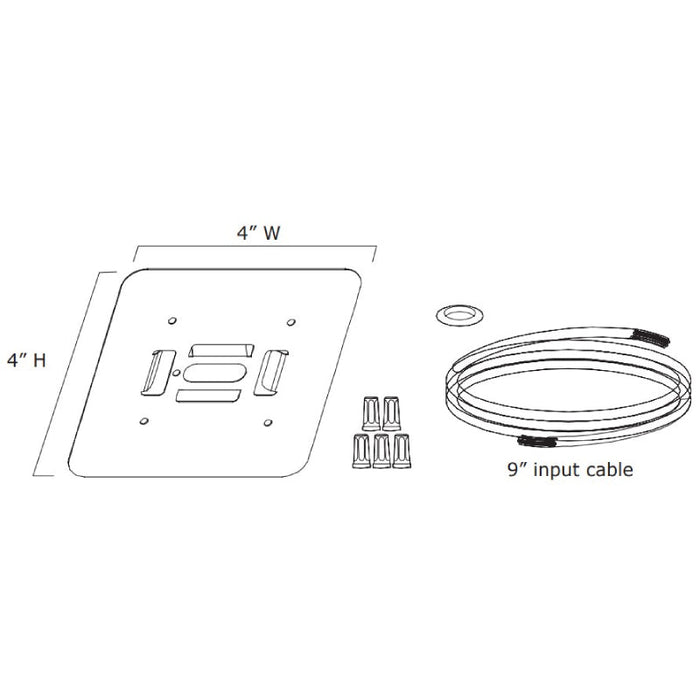 Energetic E1LAL-MNT-SWPW Wall Mount Kit With Power Feed Kit