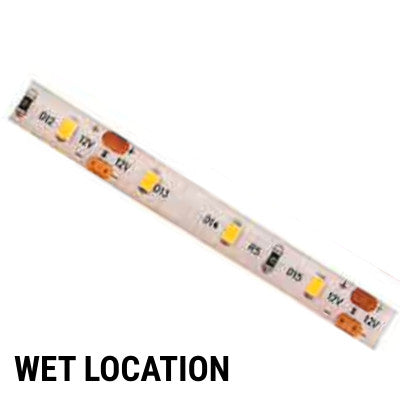 Tiras LED premium de 1,7 W/pie, 12/24 V, regulables para exteriores (IP65), 4,8 m