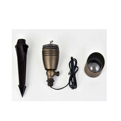 Elegant  12V 7W LED MR16 Outdoor Weather Resistant Brass Spot Light, No Bulb Included, Antique Brass