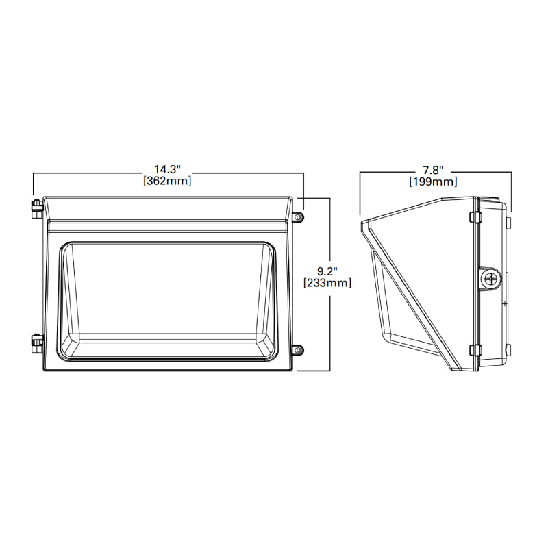 Lumark WPMLED26S Medium LED Wall Pack, 5CCT &Lumens Selectable, 120-347V
